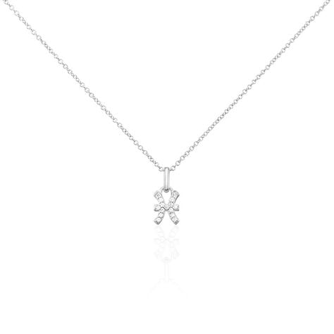 Collier Astra Argent Blanc Oxyde De Zirconium - Colliers avec pierres Femme | Marc Orian