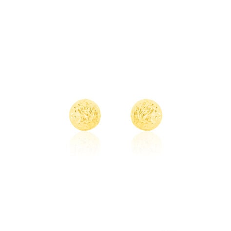 Boucles D'oreilles Puces Fidelia Boule Diamantee Or Jaune - Puces Femme | Marc Orian