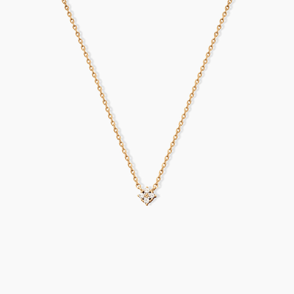 Collier &eacute;clat Perl&eacute; Plaqu&eacute; Or Oxyde De Zirconium - Colliers avec pierres Femme | Marc Orian
