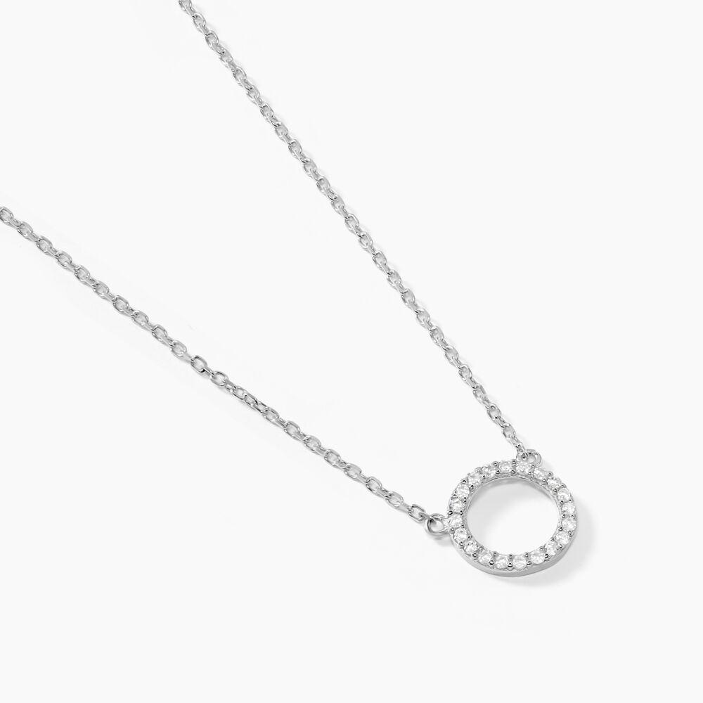 Collier Lim Or Blanc Oxyde De Zirconium - Colliers avec pierres Femme | Marc Orian