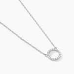 Collier Lim Or Blanc Oxyde De Zirconium - Colliers avec pierres Femme | Marc Orian