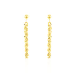 Boucles D'oreilles Pendantes Jerry Corde Or Jaune - Boucles d'oreilles Pendantes Femme | Marc Orian