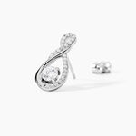 Boucles D'oreilles Puces Absa Argent Blanc Oxyde De Zirconium - Puces Femme | Marc Orian