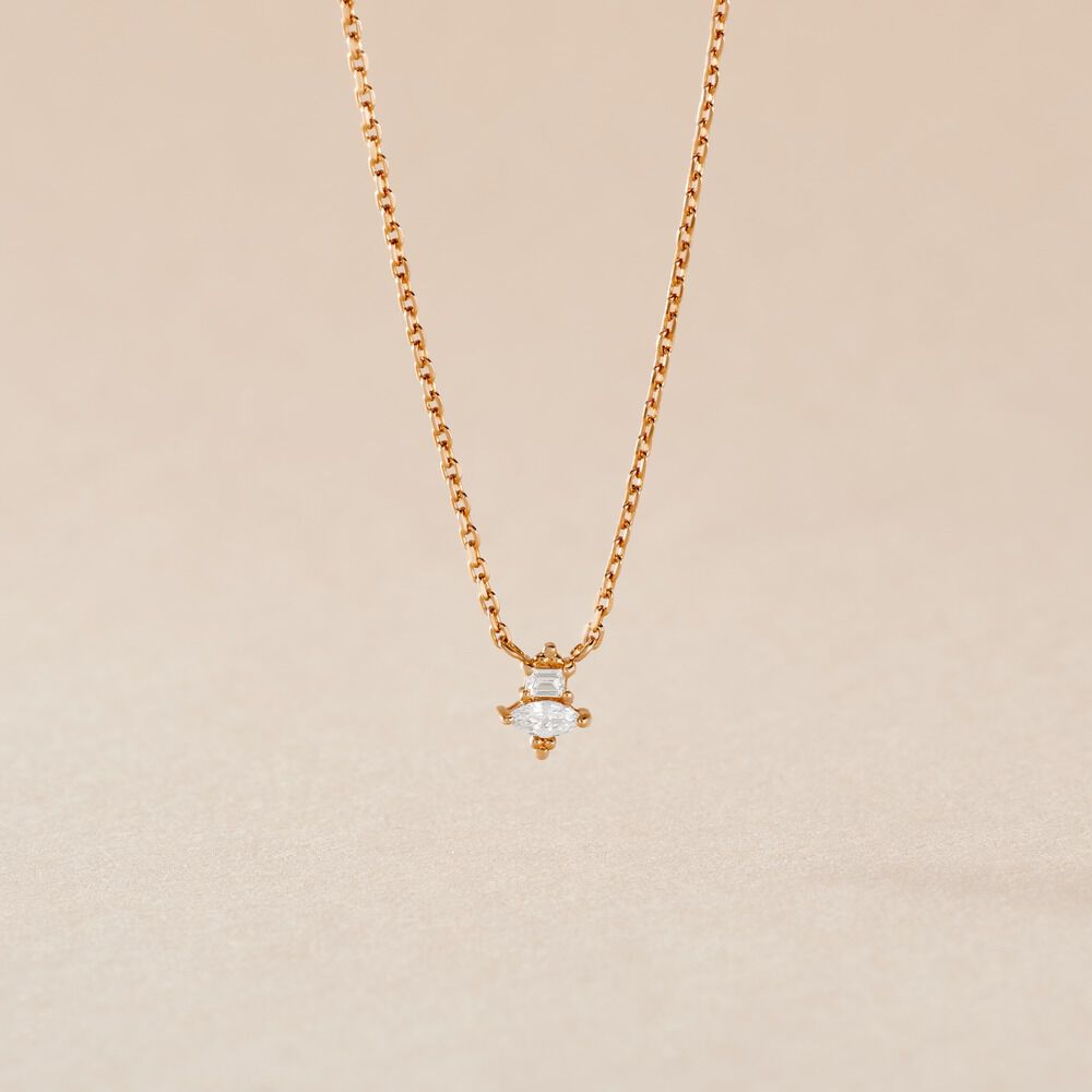 Collier éclat Perlé Plaqué Or Oxyde De Zirconium - Colliers avec pierres Femme | Marc Orian