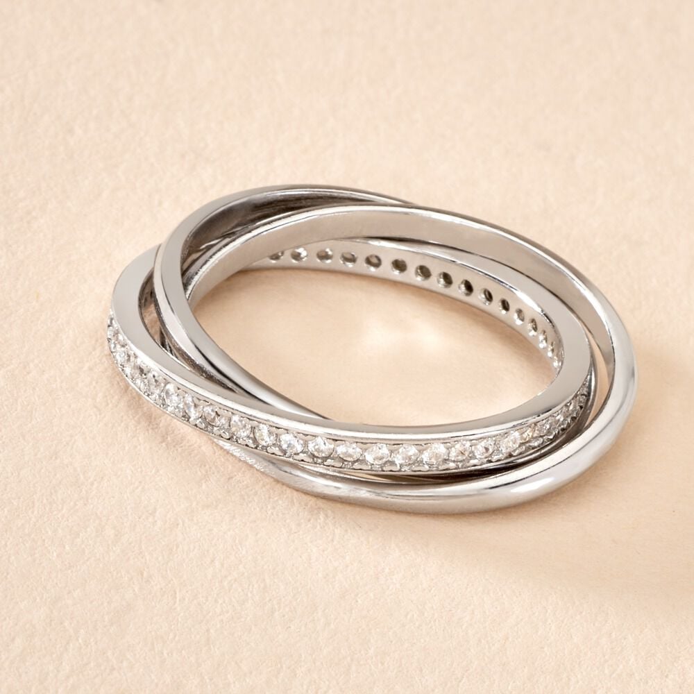 Bague Tahti Argent Blanc Oxyde De Zirconium - Bagues avec pierre Femme | Marc Orian