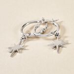 Cr&eacute;oles Pearce Argent Blanc - Cr&eacute;oles Femme | Marc Orian