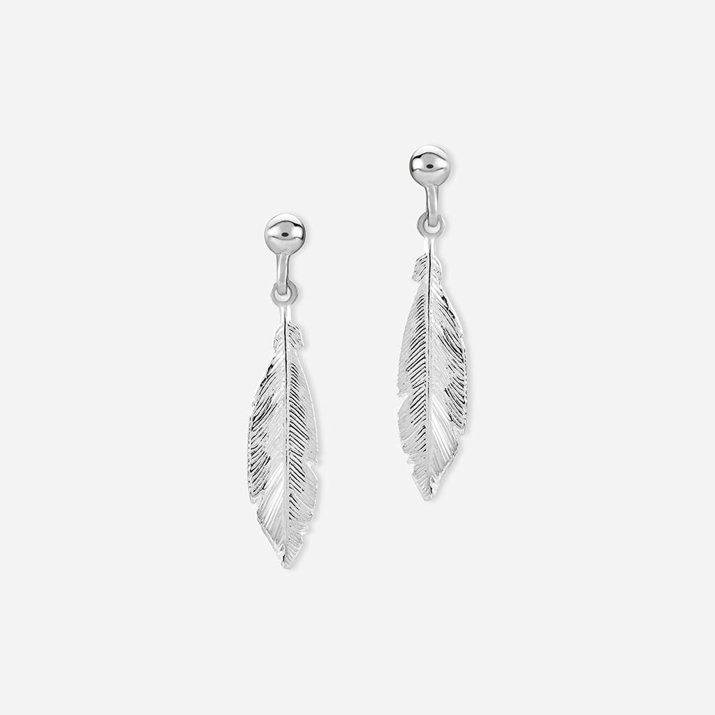 Boucles D'oreilles Pendantes Euriell Argent Blanc - Pendantes Femme | Marc Orian