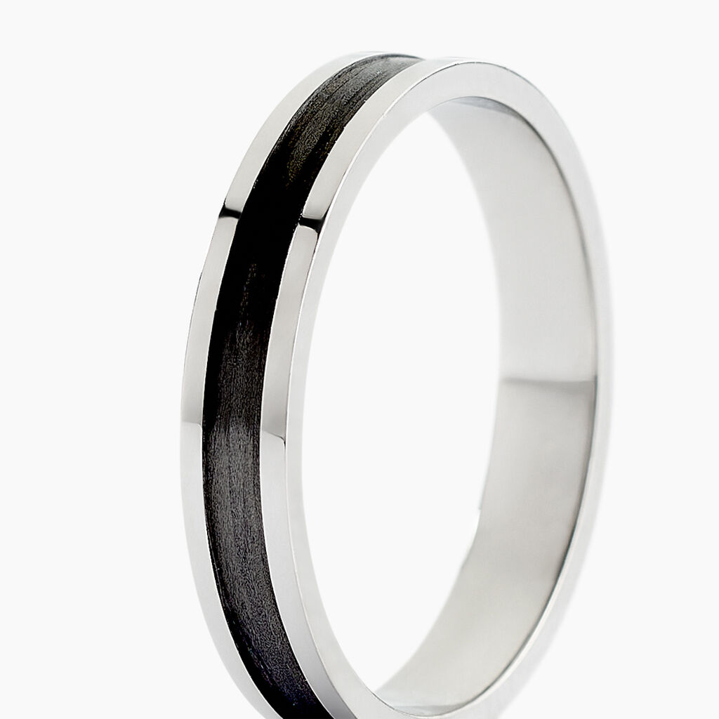 Alliance Navid Palladium Blanc Et Carbone - Alliances duo Unisex | Marc Orian