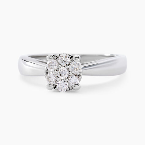 Bague Solitaire Artemis Or Blanc Diamant - Parures de mariage Femme | Marc Orian