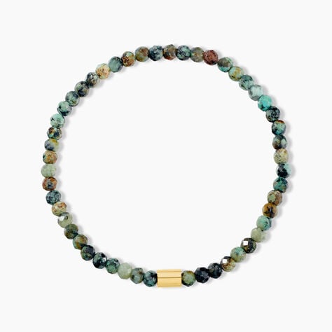 Bracelet Acier Doré Jaspe Africain - Bracelets chaînes Femme | Marc Orian