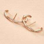 Boucles D'oreilles Lowri Argent Rose Oxyde De Zirconium - Cr&eacute;oles Femme | Marc Orian