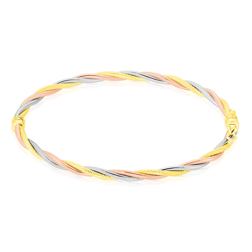 Bracelet Jonc Anaisaae Torsade Or Tricolore - Bracelets joncs Femme | Marc Orian