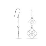 Boucles D'oreilles Pendantes Letizia Argent Blanc - Pendantes Femme | Marc Orian