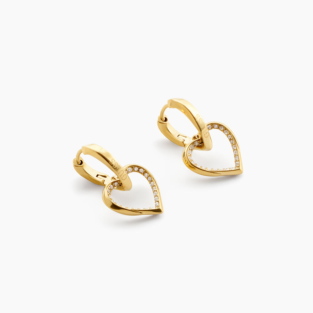 Cr&eacute;oles Guess Mon Amour Acier Jaune Oxyde De Zirconium - Cr&eacute;oles Femme | Marc Orian