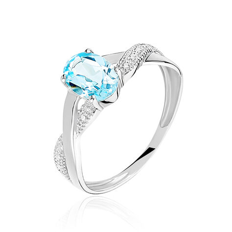 Bague Candice Or Blanc Topaze - Bagues Femme | Marc Orian