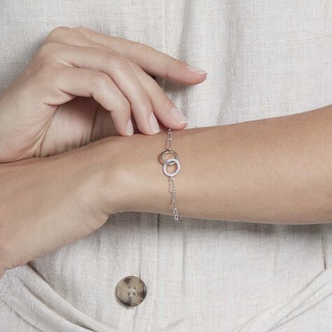 Bracelet Argent Satin Oxydes De Zirconium - Bracelets chaînes Femme | Marc Orian