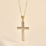 Pendentif Benny Croix Ciselee Or Bicolore - Pendentifs Femme | Marc Orian