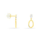 Boucles D'oreilles Pendantes Tatiana Or Jaune Diamant - Pendantes Femme | Marc Orian