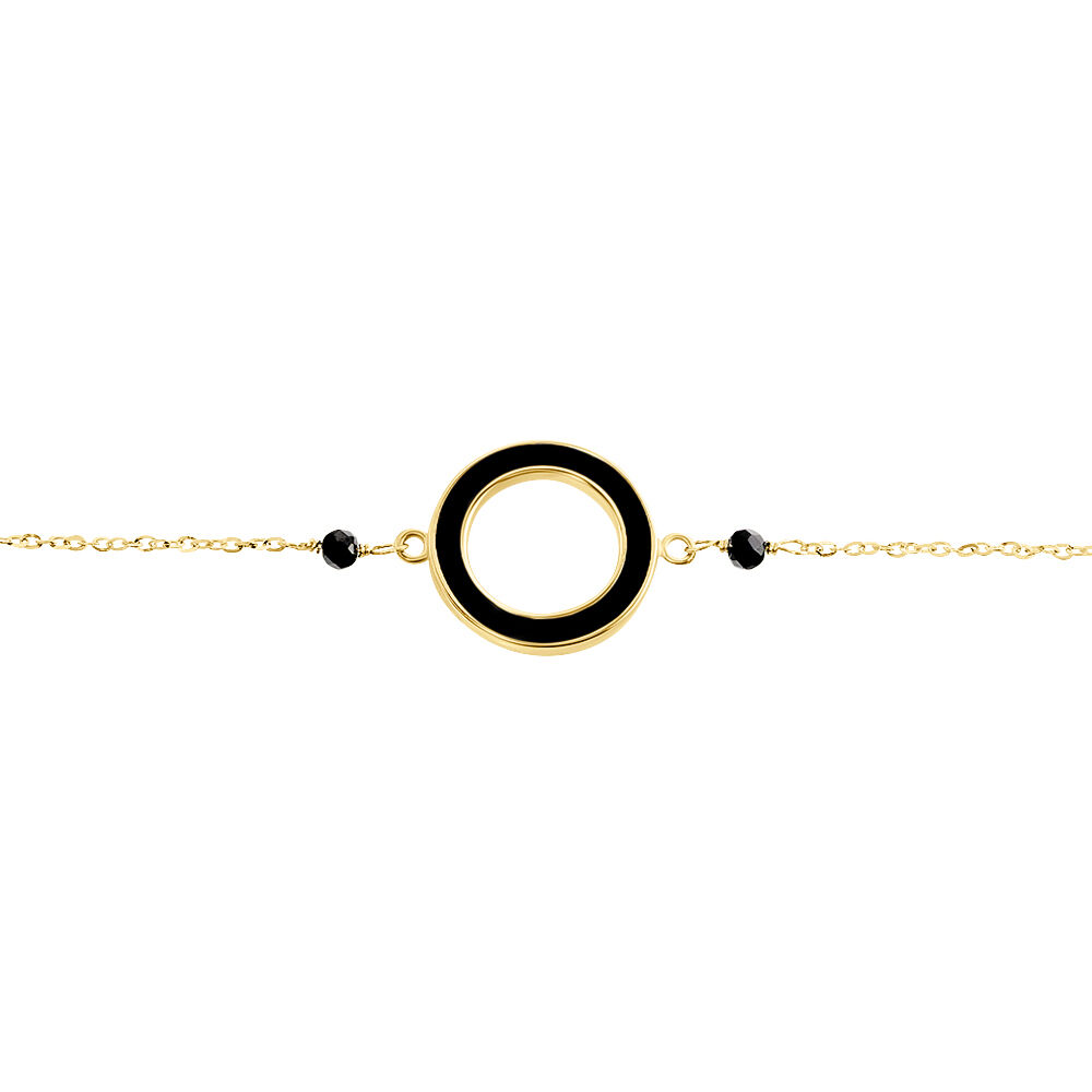 Bracelet L'incessante Or Jaune Onyx Spinelle - Bracelets cha&icirc;nes Femme | Marc Orian