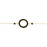 Bracelet L'incessante Or Jaune Onyx Spinelle - Bracelets cha&icirc;nes Femme | Marc Orian