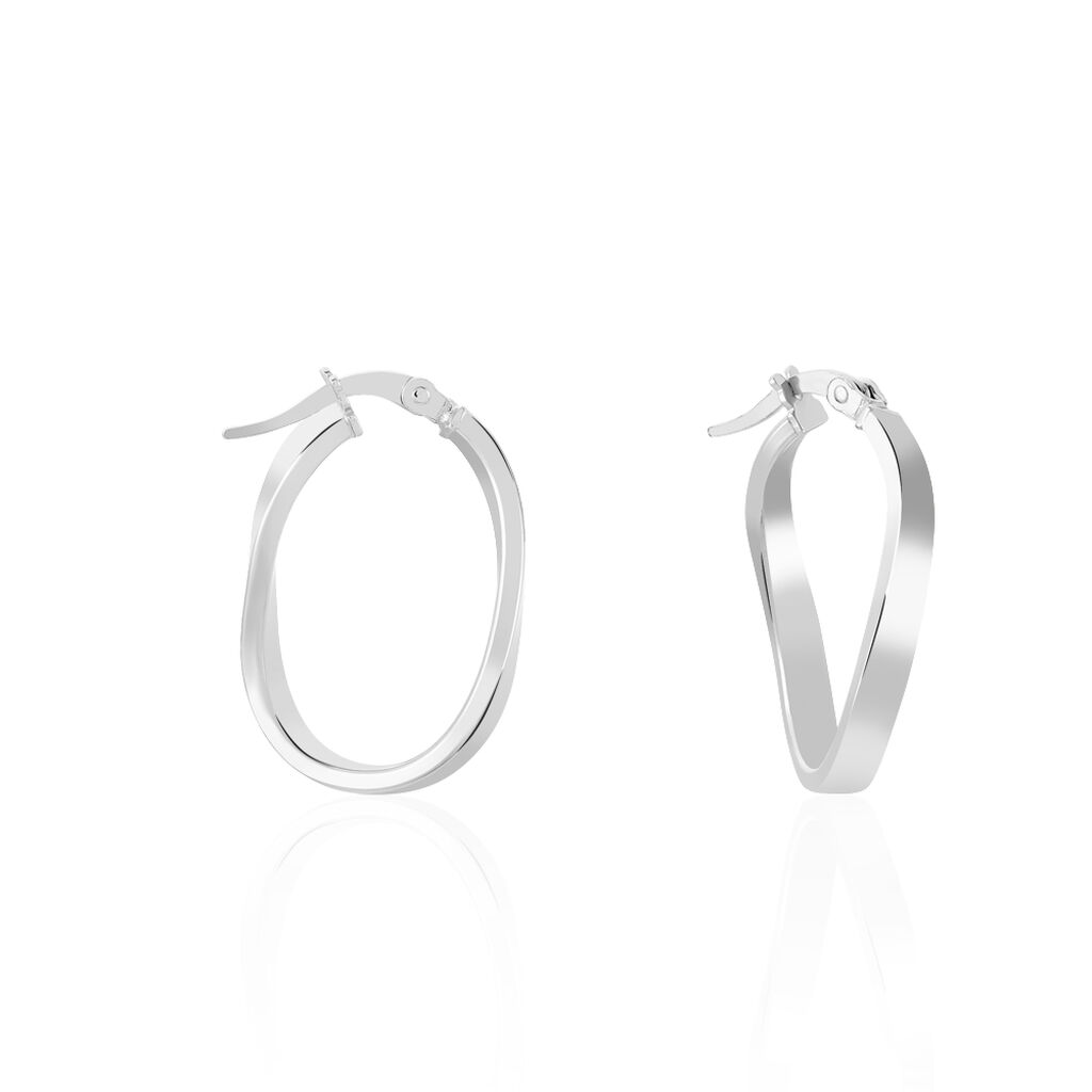 Créoles Silla Or Blanc - Créoles Femme | Marc Orian