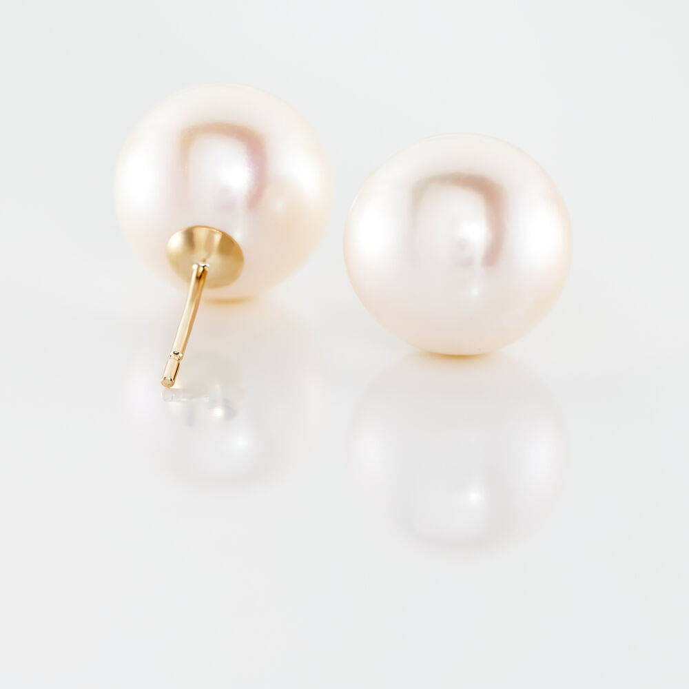 Boucles D'oreilles Puces Suki Or Jaune Perle De Culture - Boucles d'oreilles mariage Femme | Marc Orian