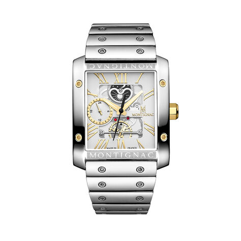 Montre Montignac Square Blanc - Montres &eacute;tanches Homme | Marc Orian