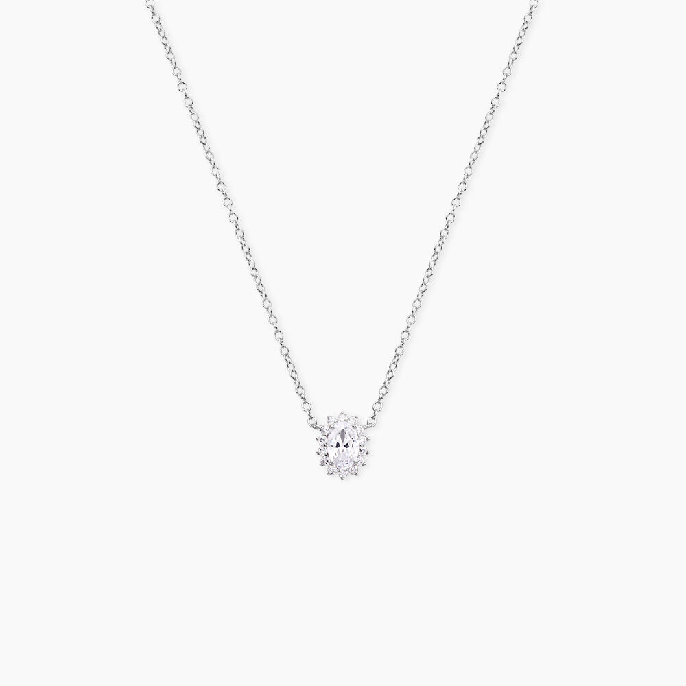 Collier Liz Argent Blanc Oxyde De Zirconium - Colliers avec pierres Femme | Marc Orian
