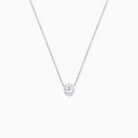 Collier Liz Argent Blanc Oxyde De Zirconium - Colliers avec pierres Femme | Marc Orian