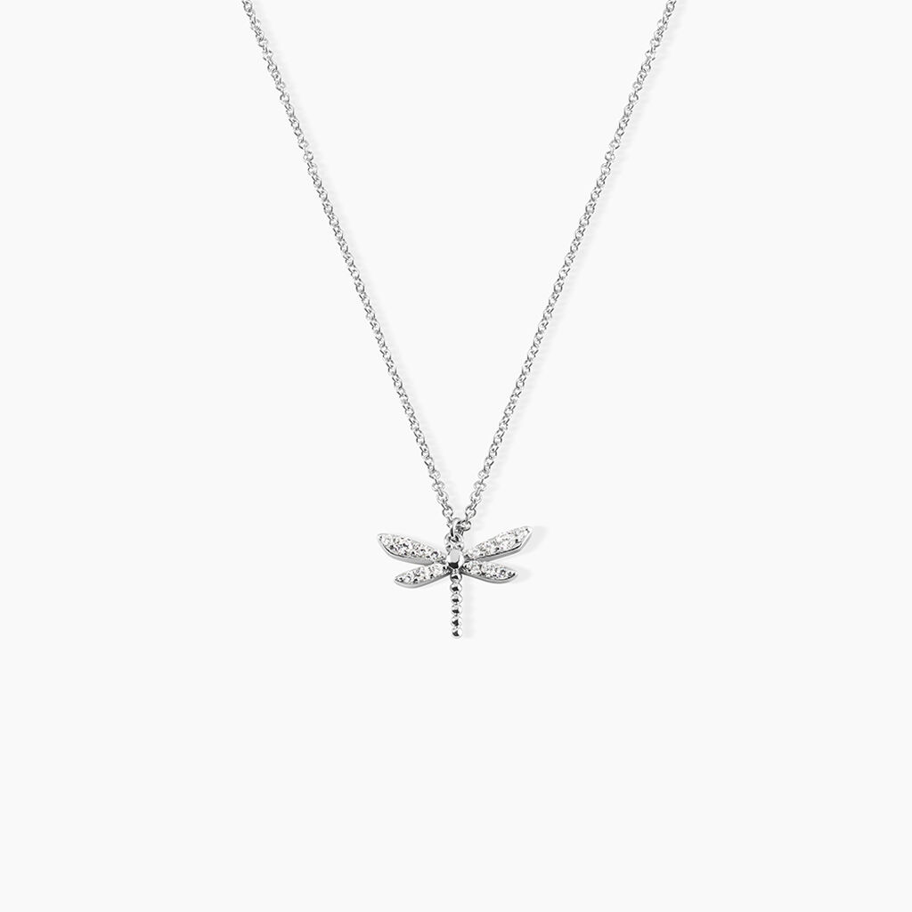 Collier Indiana Argent Blanc Oxyde De Zirconium - Colliers avec pierres Femme | Marc Orian