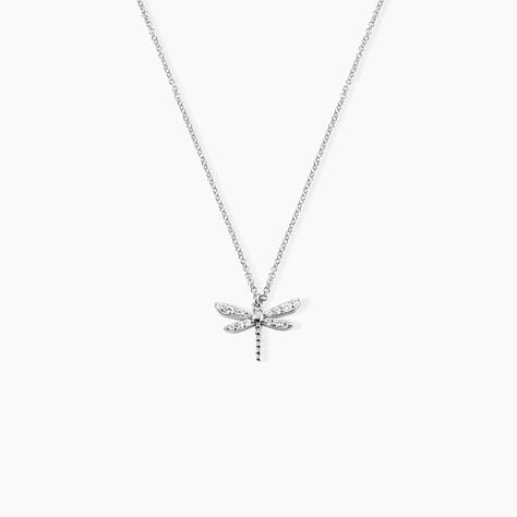 Collier Indiana Argent Blanc Oxyde De Zirconium - Colliers avec pierres Femme | Marc Orian