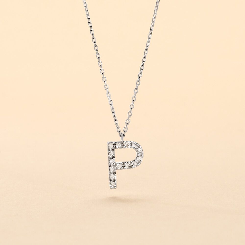 Collier Oran Or Blanc Diamant - Colliers avec pierres Femme | Marc Orian