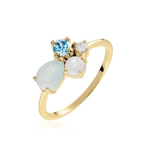 Bague Ilhan Plaqué Or Agate Oxyde - Bijoux fantaisie Femme | Marc Orian