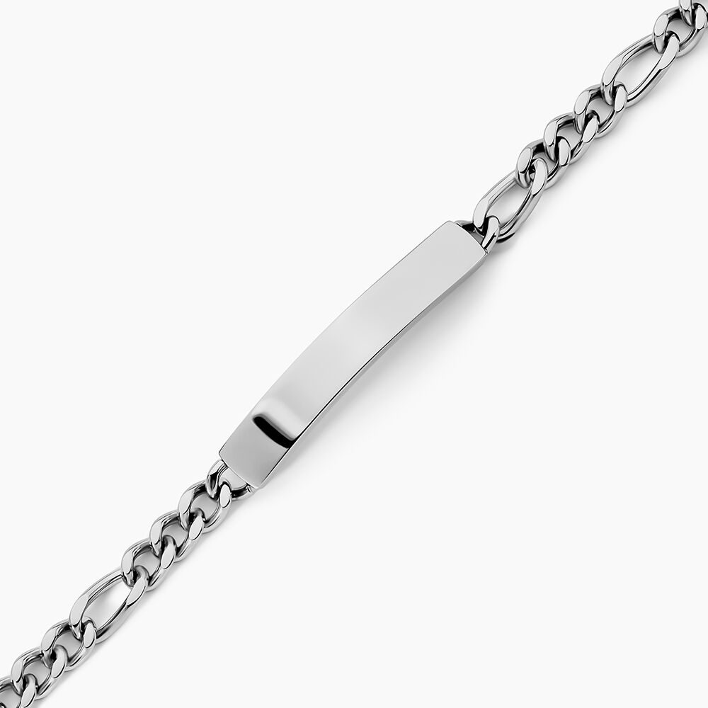 Bracelet Identit&eacute; Acier Blanc Jimmy - Gourmettes Homme | Marc Orian