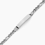 Bracelet Identit&eacute; Acier Blanc Jimmy - Gourmettes Homme | Marc Orian