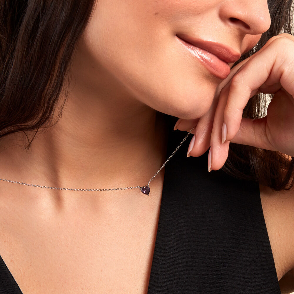Collier Kelvyn Argent Blanc Oxyde De Zirconium - Colliers avec pierres Femme | Marc Orian