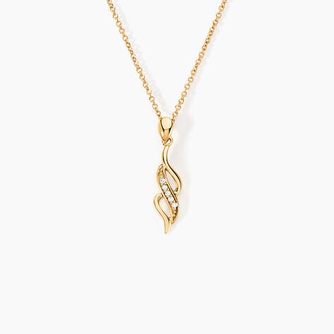 Collier Ishaae Plaqu&eacute; Or Jaune Oxyde De Zirconium - Colliers avec pierres Femme | Marc Orian