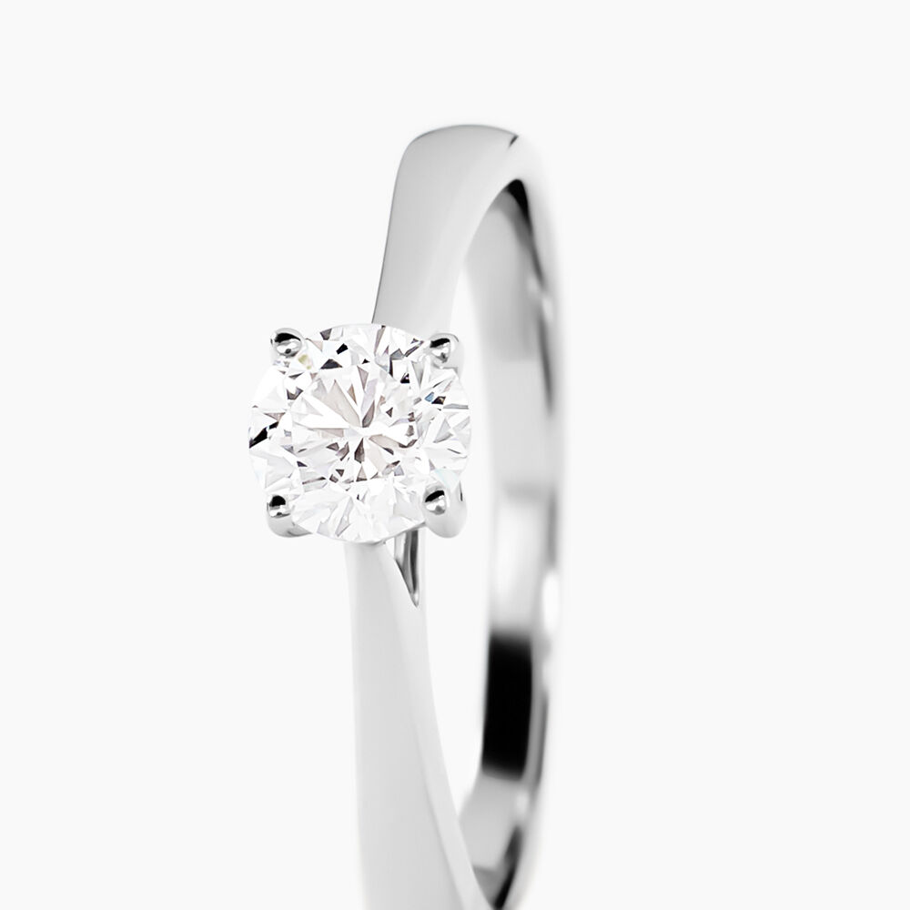 Bague Vicoeuria Ld Platine Blanc Diamant Synth&eacute;tique - Solitaires Femme | Marc Orian