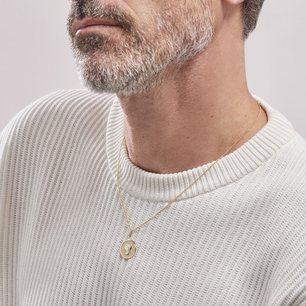 Pendentif Vierge Rond Or Jaune - Médailles et médaillons Famille | Marc Orian