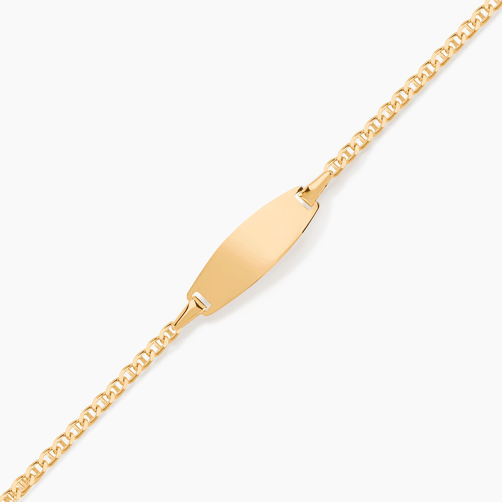 Bracelet Identit&eacute; Fanelia Maille Marine Or Jaune - Gourmettes Enfant | Marc Orian