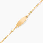 Bracelet Identit&eacute; Fanelia Maille Marine Or Jaune - Gourmettes Enfant | Marc Orian