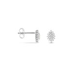 Boucles D'oreilles Puces Argent Blanc Hellouin Oxydes De Zirconium - Puces Femme | Marc Orian