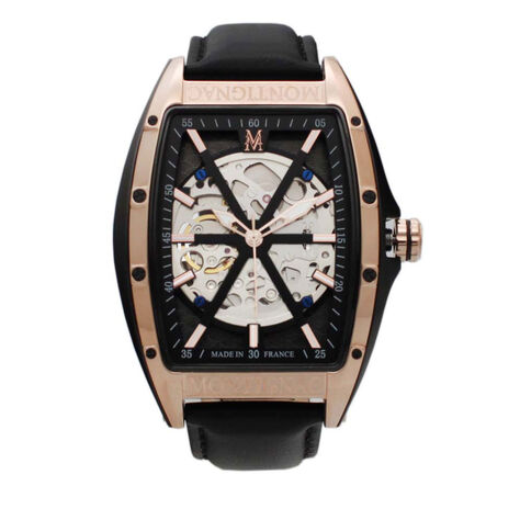 Montre Montignac Tonneau Automatique Noir - Montres automatiques Homme | Marc Orian