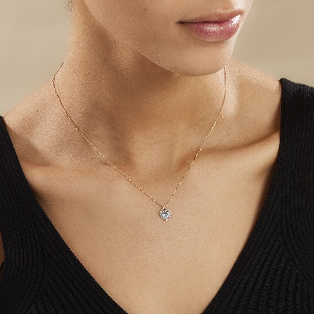 Collier Rosaline Or Jaune Topaze Et Oxyde De Zirconium - Colliers avec pierres Femme | Marc Orian
