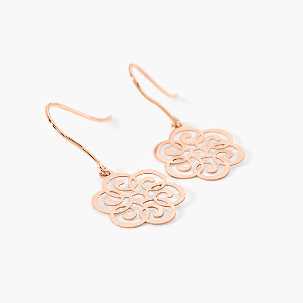 Boucles D'oreilles Pendantes Rubino Argent Rose - Pendantes Femme | Marc Orian