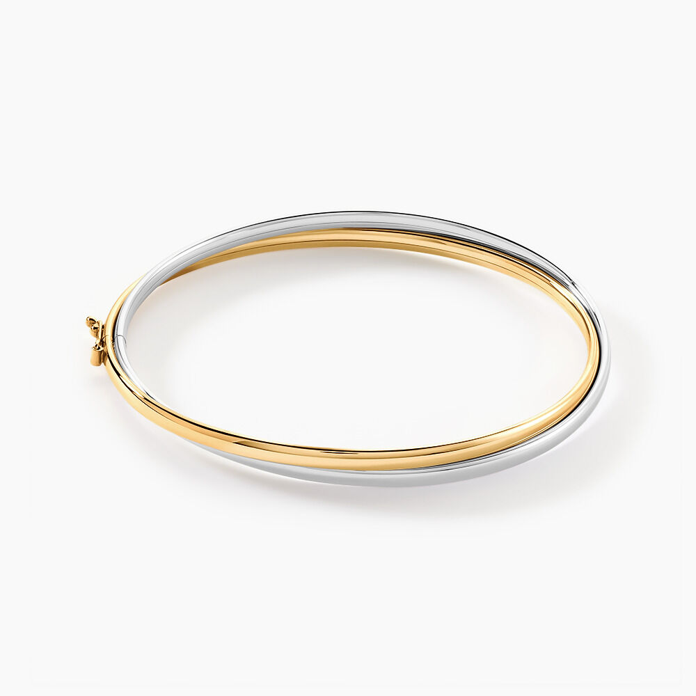 Bracelet Jonc Catalin 2 Fils Flexibles Or Bicolore - Bracelets joncs Femme | Marc Orian