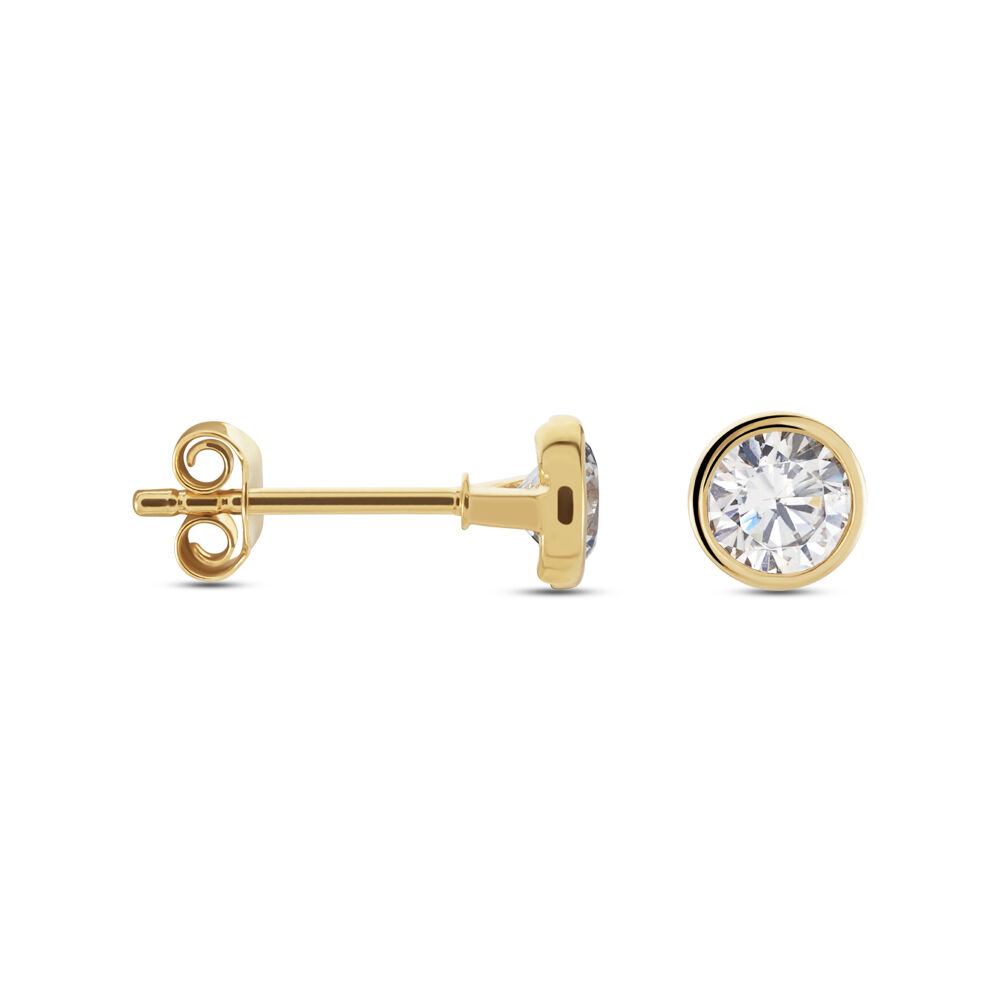 Boucles D'oreilles Puces Plaqué Or Niclaus Oxydes De Zirconium - Puces Femme | Marc Orian