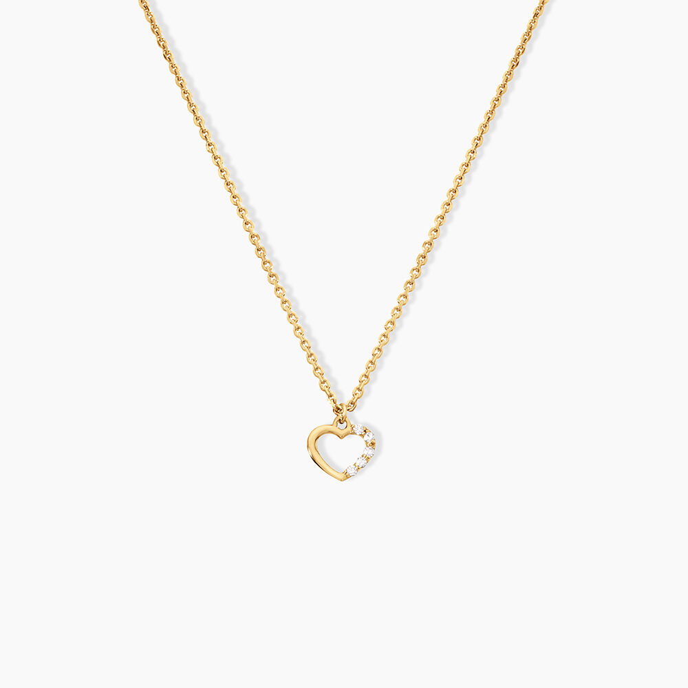 Collier Vehanouche Argent Dor&eacute; A L'Or 750/1000 Oxyde De Zirconium - Colliers avec pierres Enfant | Marc Orian