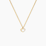 Collier Vehanouche Argent Dor&eacute; A L'Or 750/1000 Oxyde De Zirconium - Colliers avec pierres Enfant | Marc Orian