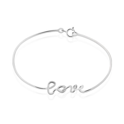 Bracelet Jonc Love Argent Blanc - Bracelets fantaisie Femme | Marc Orian